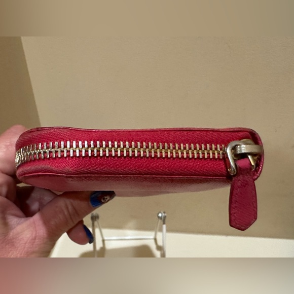 Prada Pink Saffiano Long Zip Wallet - Picture 3 of 13